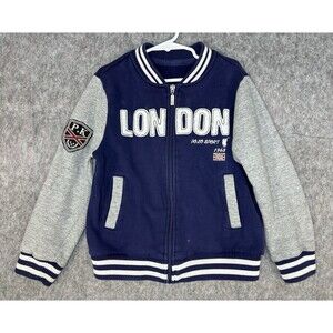 Polo Sport London 1963 Boy’s Blue Gray Full Zip Jacket Sz 8